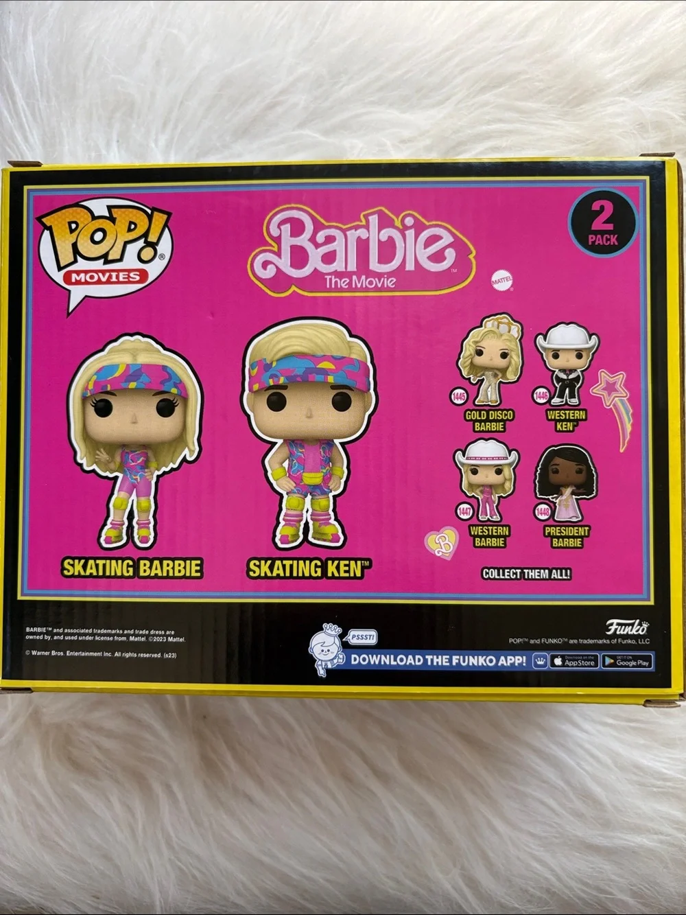 Funko Pop! Skating Barbie & Skating Ken – Pink Multicolor Vinyl Figures (2-Pack)